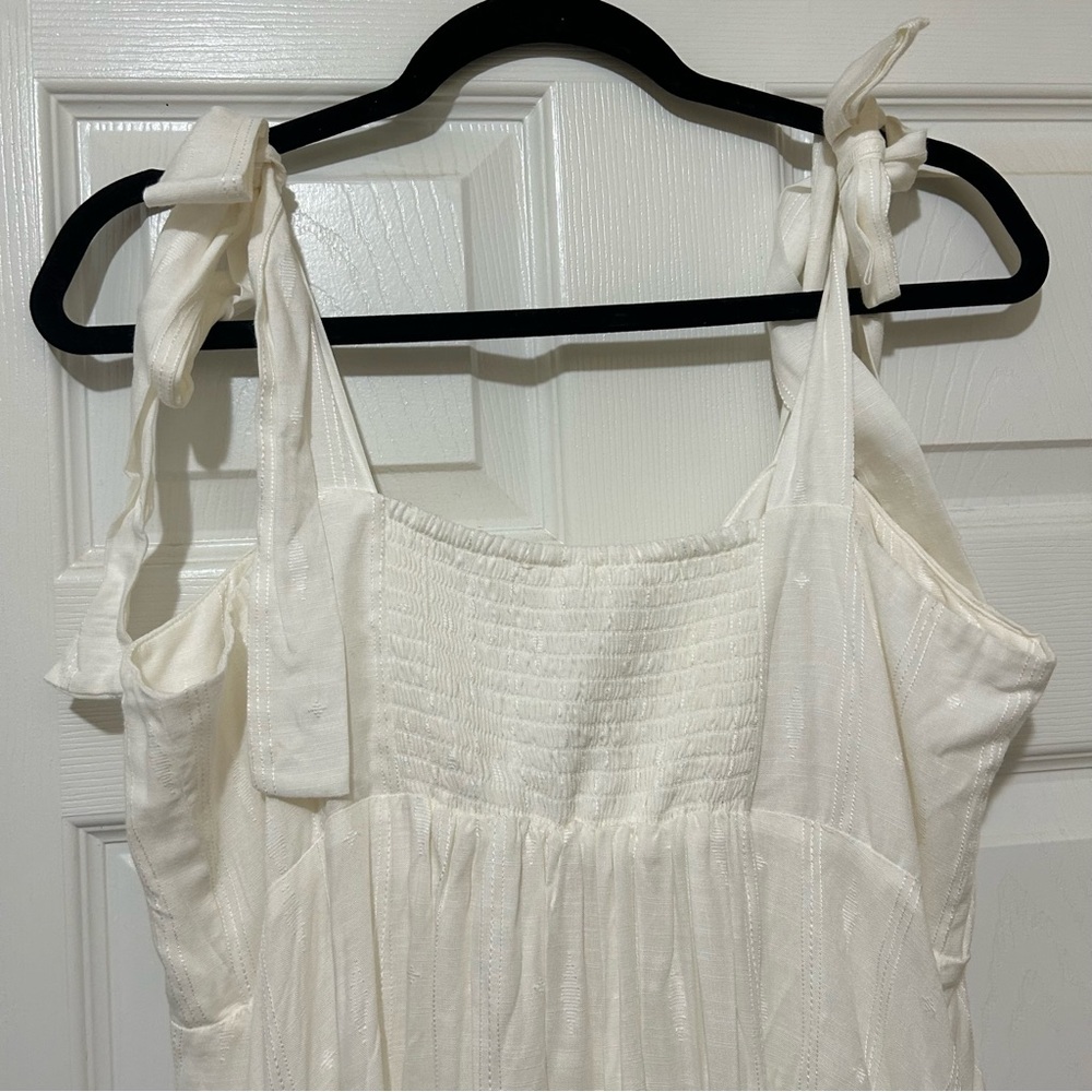Soma Weekend Ivory Maxi Dress Bow Romantic Sexy Bridal Rayon NWT Sz X-Large - Picture 10 of 15
